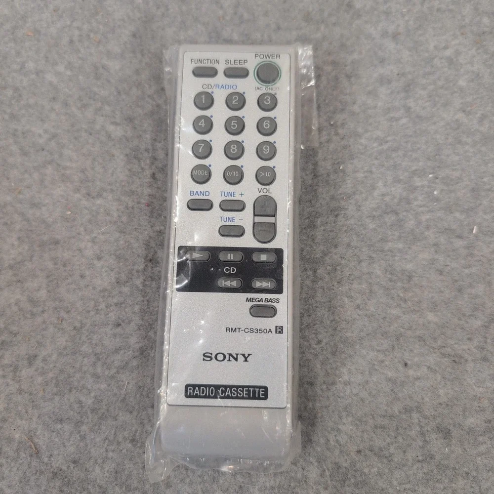Sony RMT-CS350A Radio‎ Cassette CD Player Remote Control Silver Mega Bass